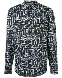 Gieves & Hawkes Abstract Print Cotton Shirt