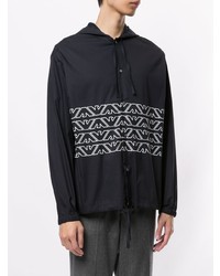 Emporio Armani Hooded Monogram Pattern Shirt