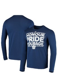 adidas Blue Toronto Maple Leafs Dassler Roready Creator Long Sleeve T Shirt