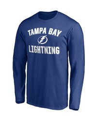 FANATICS Branded Blue Tampa Bay Lightning Team Victory Arch Long Sleeve T Shirt