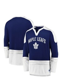 FANATICS Branded Bluewhite Toronto Maple Leafs Iconic Slapshot Long Sleeve T Shirt