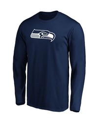 FANATICS Branded College Navy Seattle Seahawks Big Tall Primary Team Logo Long Sleeve T Shirt