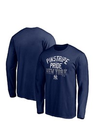 FANATICS Branded Navy New York Yankees Pinstripe Hometown Collection Long Sleeve T Shirt At Nordstrom