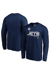 FANATICS Branded Navy Winnipeg Jets Authentic Pro Core Collection Prime Long Sleeve T Shirt