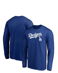 FANATICS Branded Royal Los Angeles Dodgers Logo Big Tall Team Lockup Long Sleeve T Shirt