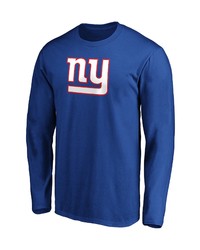 FANATICS Branded Royal New York Giants Big Tall Primary Team Logo Long Sleeve T Shirt
