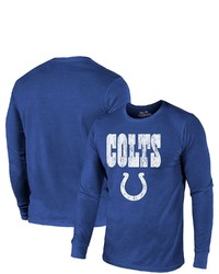 Majestic Threads Indianapolis Colts Lockup Tri Blend Long Sleeve T Shirt