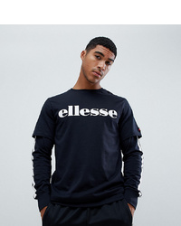Ellesse Layered Long Sleeve T Shirt With In Black