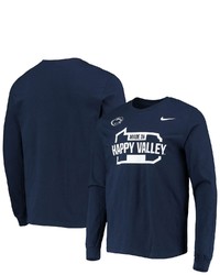 Nike Navy Penn State Nittany Lions Team Mantra Long Sleeve T Shirt