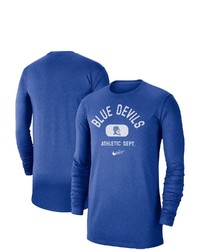 Nike Royal Duke Blue Devils Textured Long Sleeve T Shirt At Nordstrom