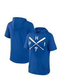 FANATICS Branded Royal Philadelphia Phillies Iconic Rebel Short Sleeve Pullover Hoodie At Nordstrom