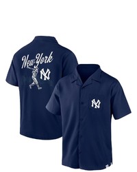 FANATICS Branded Navy New York Yankees Proven Winner Camp Button Up Shirt At Nordstrom