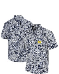 Colosseum Navy Michigan Wolverines Make Like A Tree Camp Button Up Shirt At Nordstrom