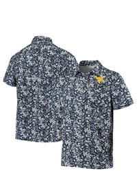 Columbia Navy West Virginia Mountaineers Super Slack Tide Button Up Shirt At Nordstrom