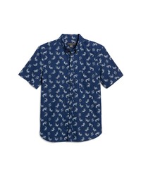 French Connection Patterned Short Sleeve Shirt