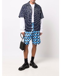 Marni Wavy Pattern Bowling Shirt