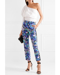 Emilio Pucci Med Wool And Twill Slim Leg Pants