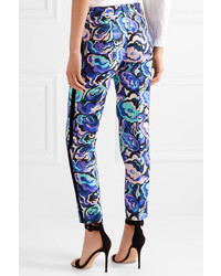 Emilio Pucci Med Wool And Twill Slim Leg Pants