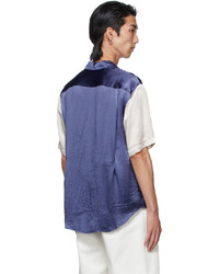 Gucci Blue Interlocking G Bowling Short Sleeve Shirt
