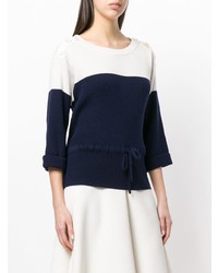 Agnona Colour Block Ribbed Sweater