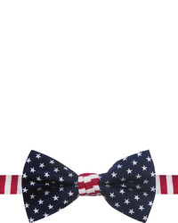 Navy and White Star Print Bow-tie