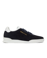 Ps By Paul Smith Navy Suede Achirus Sneakers