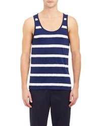Navy and White Tank