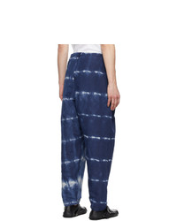 Hed Mayner Blue And White Judo Trousers