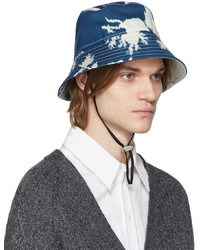 Erdem Blue Denim Bleach Bloom Bucket Hat