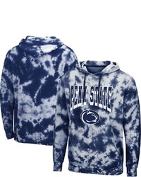 Colosseum Navy Penn State Nittany Lions Fanatic Tie Dye Pullover Hoodie At Nordstrom