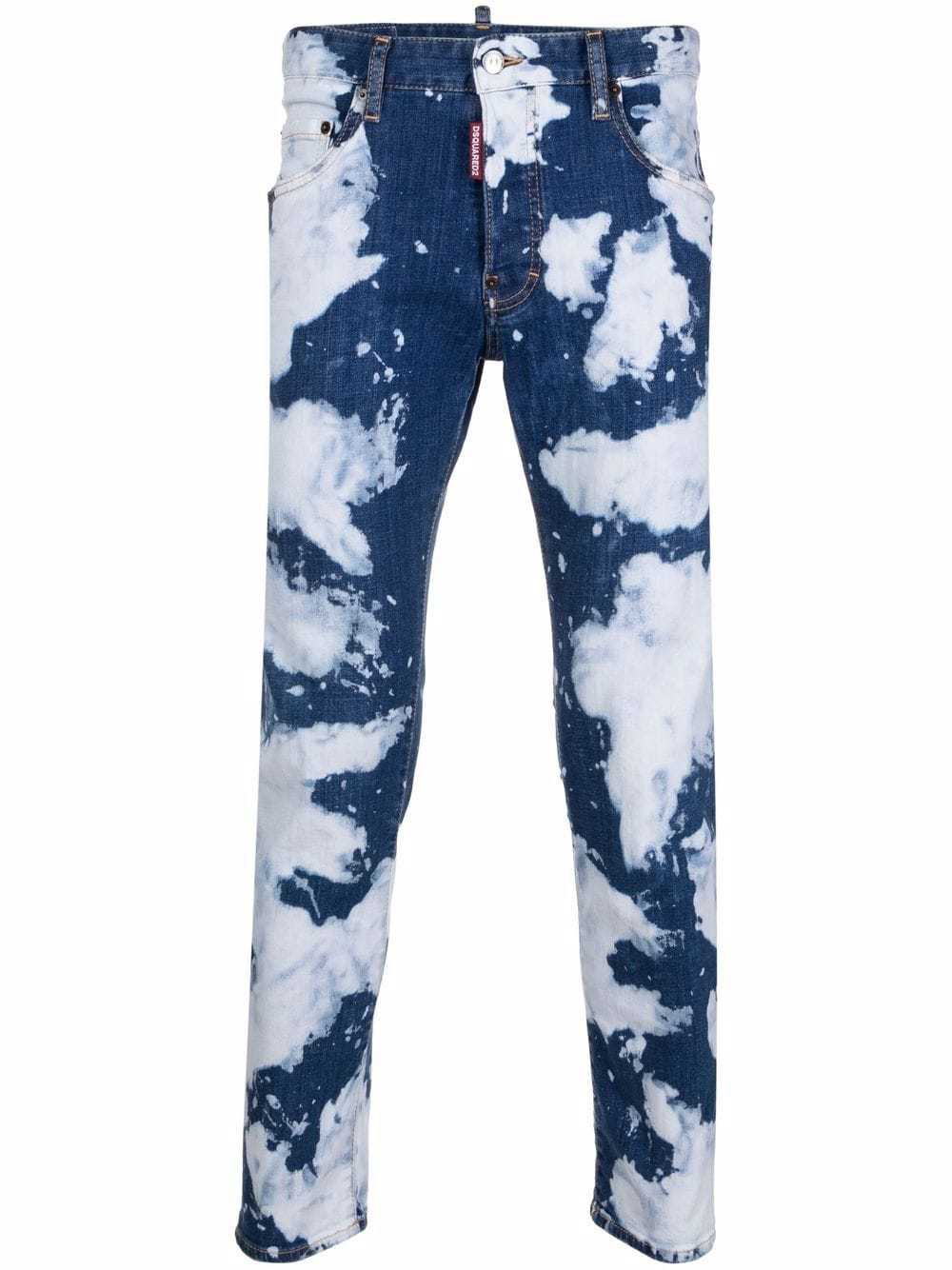 DSQUARED2 Bleached Paint Splatter Jeans, $367 | farfetch.com | Lookastic