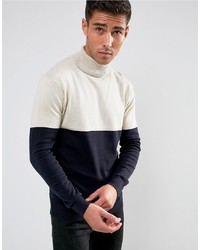 French Connection Colour Block Roll Neck Jumper
