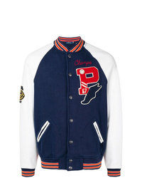 Men's Navy and White Varsity Jackets by Polo Ralph Lauren | Lookastic