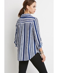 Forever 21 Striped Chiffon Blouse