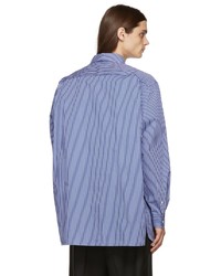 Acne Studios Blue White Striped Shirt