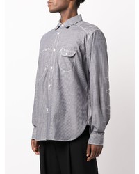Junya Watanabe MAN Striped Contrast Stitching Cotton Shirt