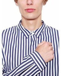 Juun.J Striped Cotton Poplin Shirt Wembroidery