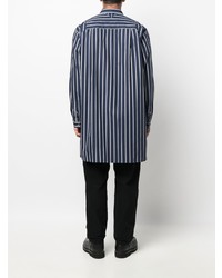 White Mountaineering Striped Oversized Long Shirt