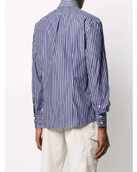 Brunello Cucinelli Striped Print Long Sleeved Shirt