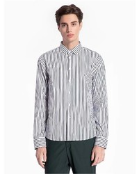 Calvin Klein Vertical Stripe Cotton Woven Shirt