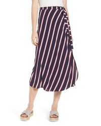 BP. Stripe Midi Wrap Skirt