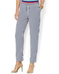 Lauren Ralph Lauren Striped Drawcord Pants