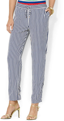 Lauren Ralph Lauren Striped Drawcord Pants, $109 | Lord & Taylor ...