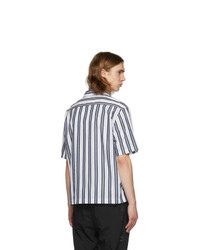 BOSS Navy And White Striped Shirt