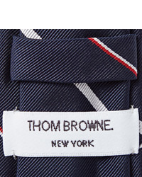 Thom Browne Slim Striped Silk And Cotton Blend Twill Tie
