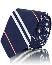 Thom Browne Striped Silk Cotton Faille Necktie