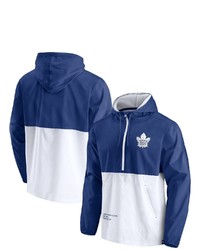 FANATICS Branded Bluewhite Toronto Maple Leafs Thrill Seeker Anorak Half Zip Jacket At Nordstrom