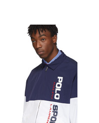 Polo Ralph Lauren Navy And White Windbreaker Jacket