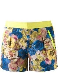 Navy and Yellow Floral Shorts