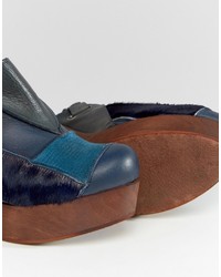 Free People Into The Patchwork Navy Denim Clog